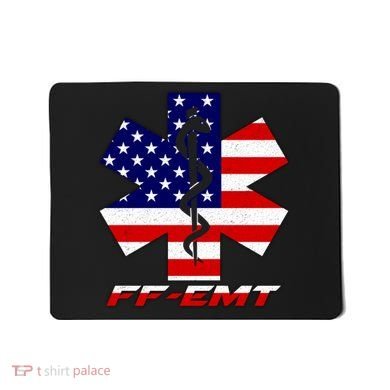FF-EMT Firefighter Emergency Medical Tech Mousepad