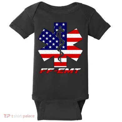 FF-EMT Firefighter Emergency Medical Tech Baby Bodysuit