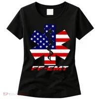 FF-EMT Firefighter Emergency Medical Tech Women's T-Shirt thumb 0