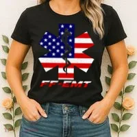 FF-EMT Firefighter Emergency Medical Tech Women's T-Shirt thumb 2