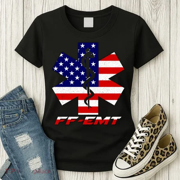 FF-EMT Firefighter Emergency Medical Tech Women's T-Shirt