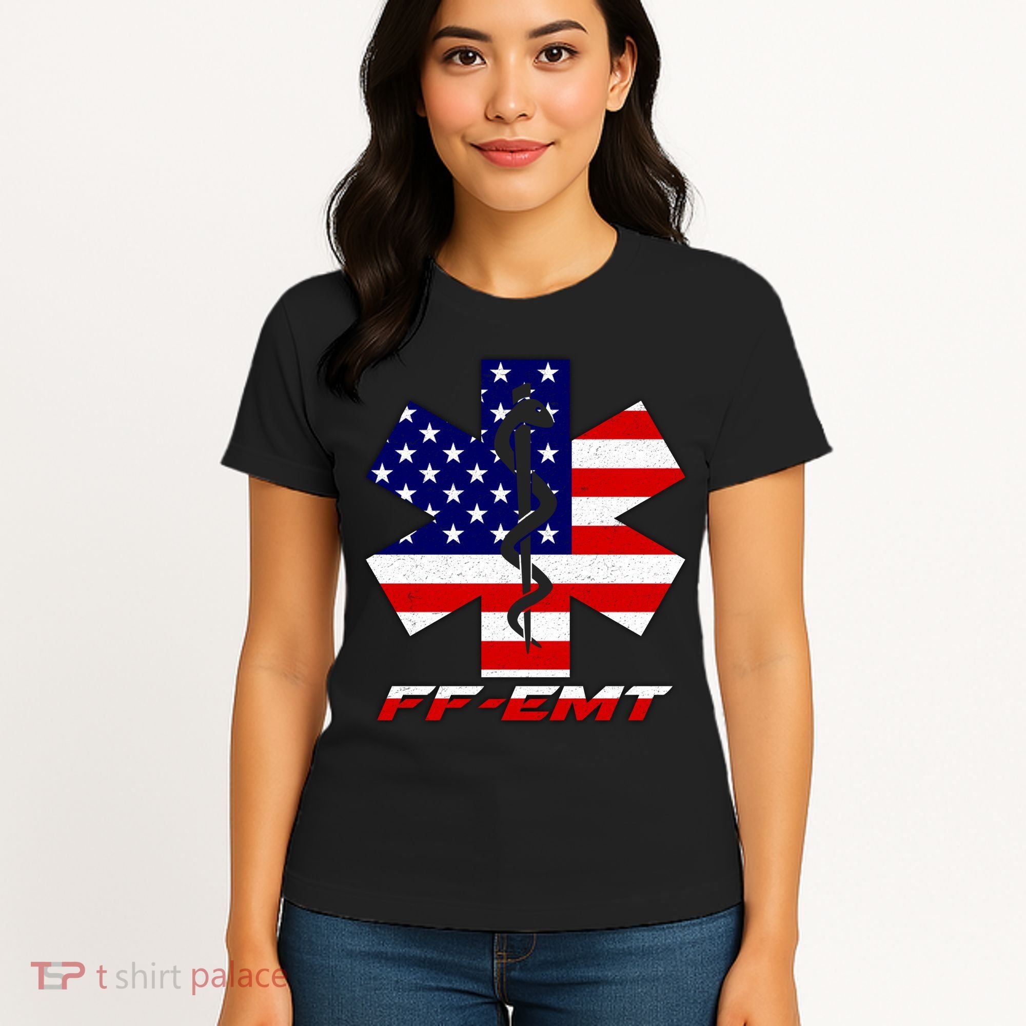 FF-EMT Firefighter Emergency Medical Tech Women's T-Shirt