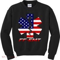 FF-EMT Firefighter Emergency Medical Tech Kids Sweatshirt thumb 0
