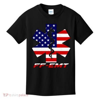 FF-EMT Firefighter Emergency Medical Tech Kids T-Shirt