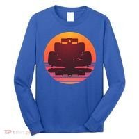 Racing Car Retro Sunset Emblem Long Sleeve Shirt thumb 0