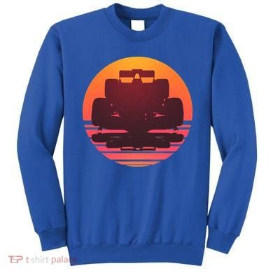 Racing Car Retro Sunset Emblem Sweatshirt