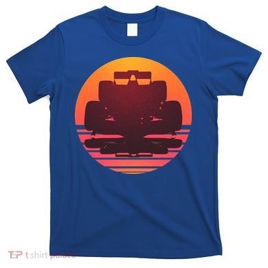 Racing Car Retro Sunset Emblem T-Shirt