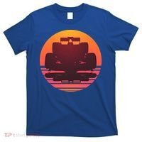 Racing Car Retro Sunset Emblem T-Shirt thumb 0