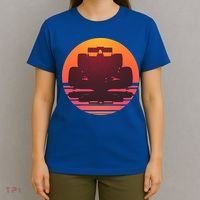 Racing Car Retro Sunset Emblem T-Shirt thumb 4