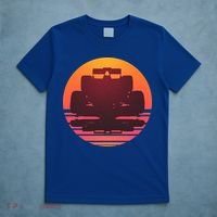 Racing Car Retro Sunset Emblem T-Shirt thumb 5