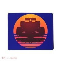 Racing Car Retro Sunset Emblem Mousepad thumb 0