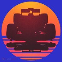 Racing Car Retro Sunset Emblem Baby Bodysuit thumb 2