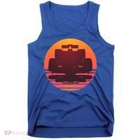 Racing Car Retro Sunset Emblem Tank Top thumb 0