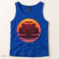 Racing Car Retro Sunset Emblem Tank Top thumb 2