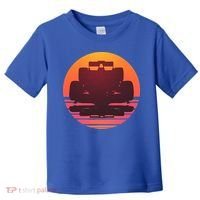 Racing Car Retro Sunset Emblem Toddler T-Shirt thumb 0