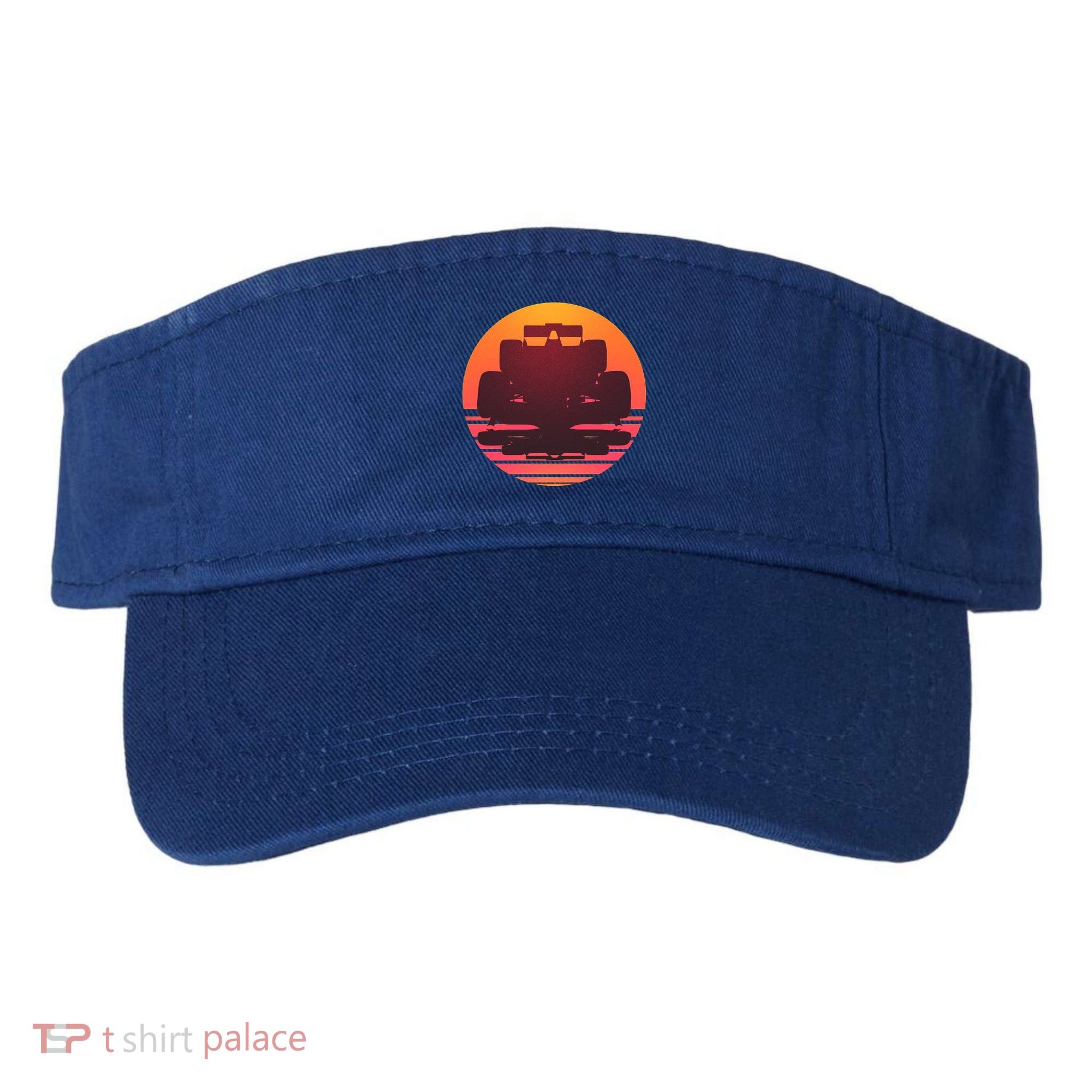 Racing Car Retro Sunset Emblem Visor