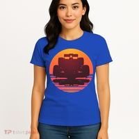 Racing Car Retro Sunset Emblem Women's T-Shirt thumb 4