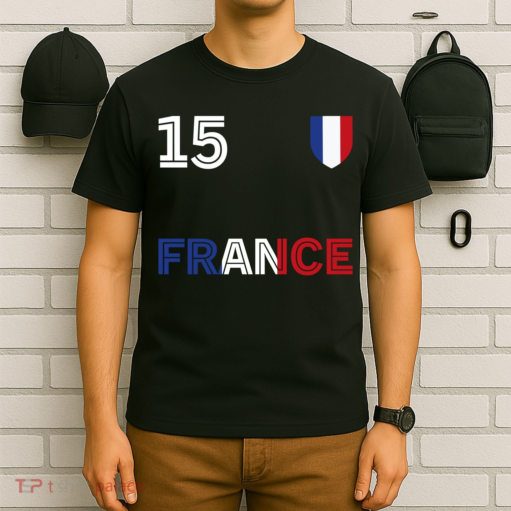 French Football 15 Jersey France Soccer Fan T-Shirt