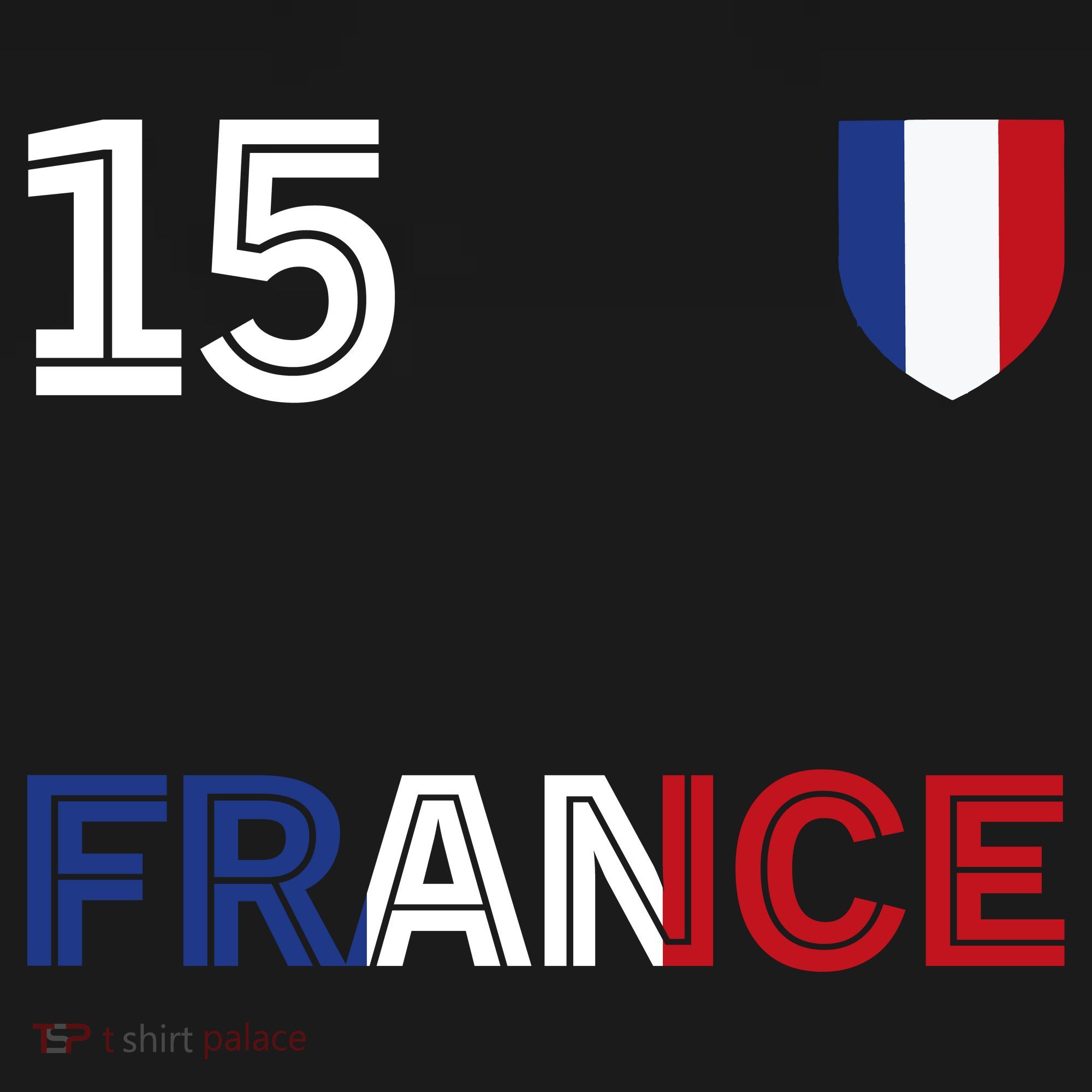 French Football 15 Jersey France Soccer Fan T-Shirt