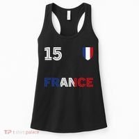 French Football 15 Jersey France Soccer Fan Women's Tank Top thumb 0