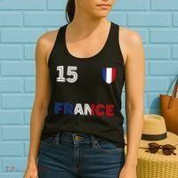 French Football 15 Jersey France Soccer Fan Women's Tank Top thumb 2