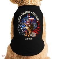 Faith Freedom 250 Years 1776-2026 Doggie Tank thumb 0