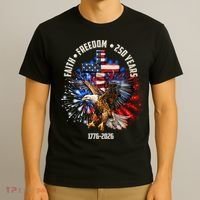 Faith Freedom 250 Years 1776-2026 T-Shirt thumb 3