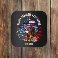 Faith Freedom 250 Years 1776-2026 Coaster thumb 0