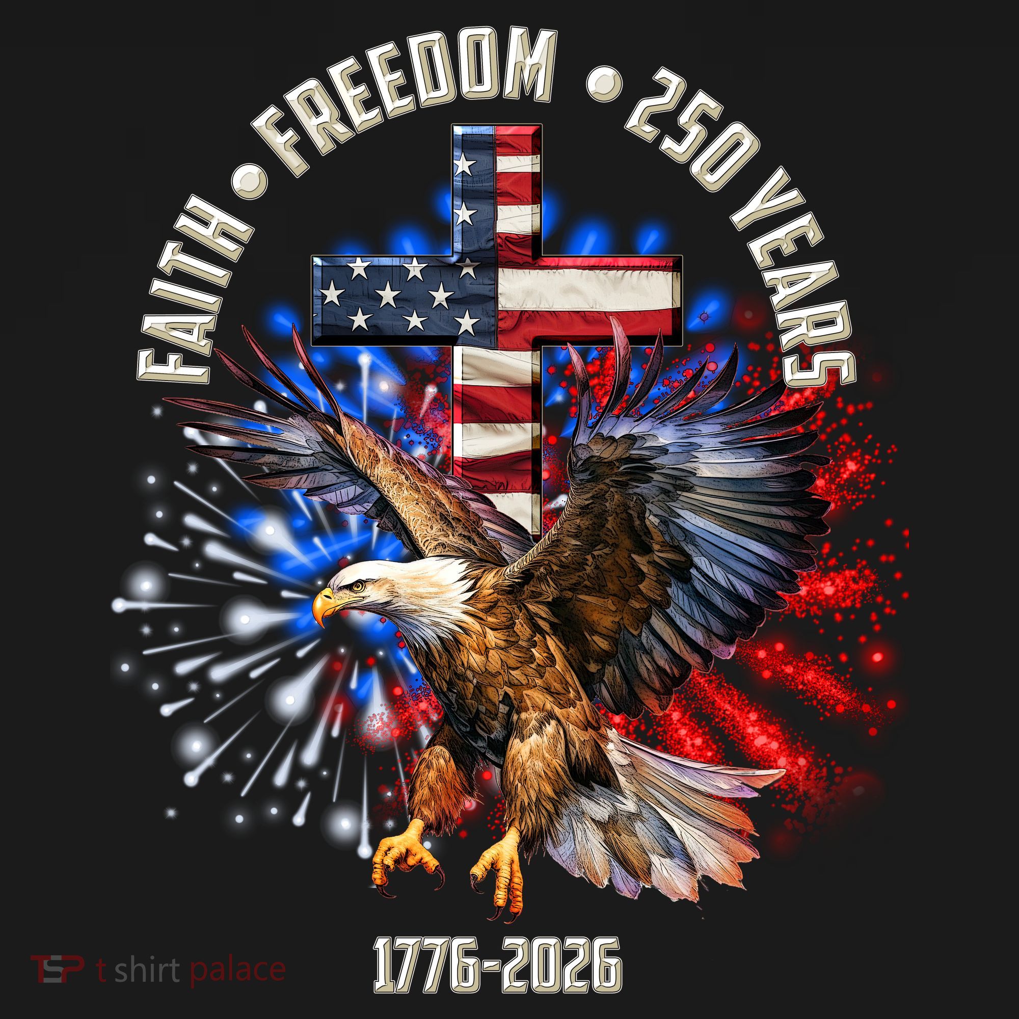Faith Freedom 250 Years 1776-2026 Women's Hoodie