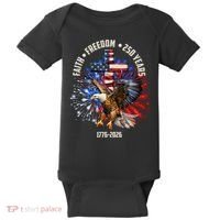Faith Freedom 250 Years 1776-2026 Baby Bodysuit thumb 0