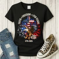 Faith Freedom 250 Years 1776-2026 Women's T-Shirt thumb 3