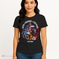 Faith Freedom 250 Years 1776-2026 Women's T-Shirt thumb 4