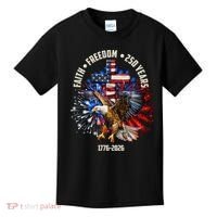 Faith Freedom 250 Years 1776-2026 Kids T-Shirt thumb 0