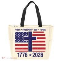 Faith Freedom 250 Years Anniversary Tote Bag thumb 0