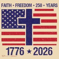 Faith Freedom 250 Years Anniversary Tote Bag thumb 4