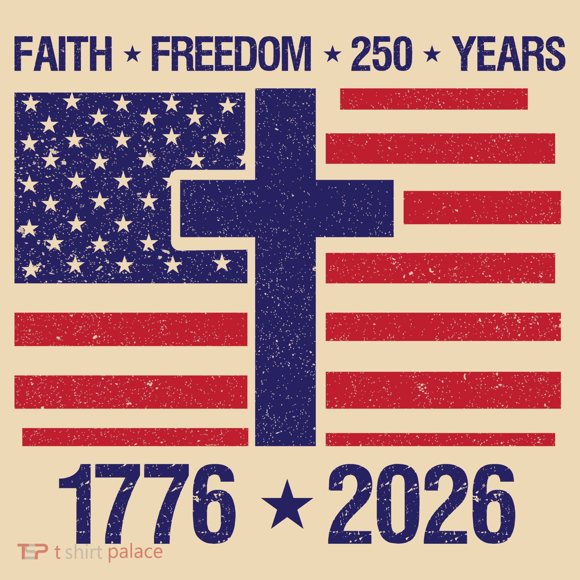 Faith Freedom 250 Years Anniversary Tote Bag