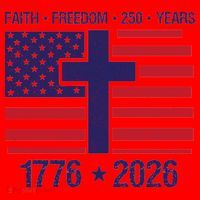 Faith Freedom 250 Years Anniversary Santa Hat thumb 1