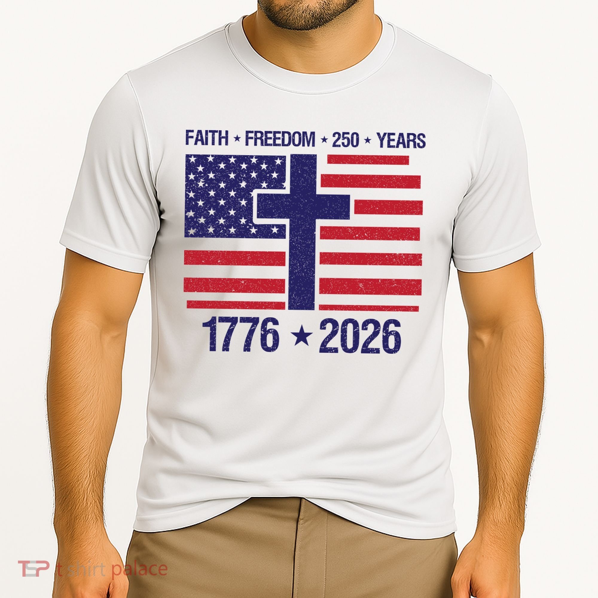 Faith Freedom 250 Years Anniversary Cooling Performance Crew T-Shirt