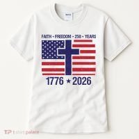 Faith Freedom 250 Years Anniversary Tall T-Shirt thumb 0