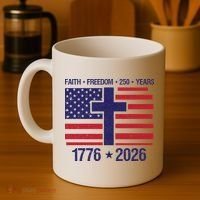 Faith Freedom 250 Years Anniversary Coffee Mug thumb 4