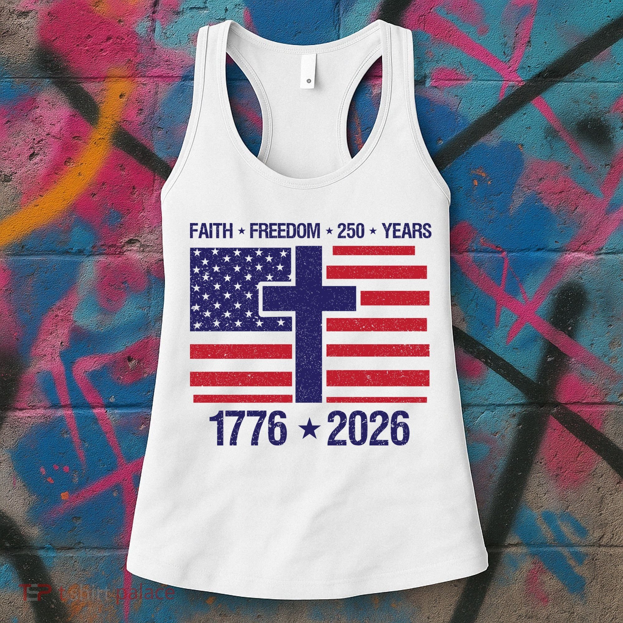 Faith Freedom 250 Years Anniversary Women's Tank Top