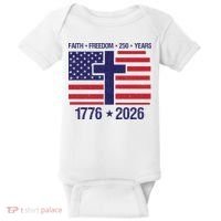 Faith Freedom 250 Years Anniversary Baby Bodysuit thumb 0