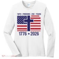 Faith Freedom 250 Years Anniversary Women's Long Sleeve Shirt thumb 0