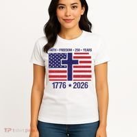 Faith Freedom 250 Years Anniversary Women's T-Shirt thumb 4