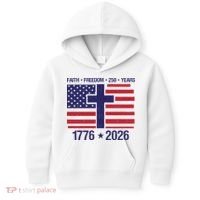Faith Freedom 250 Years Anniversary Kids Hoodie thumb 0