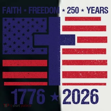 Faith Freedom 250 Years Anniversary Toddler Fine Jersey T-Shirt