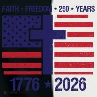 Faith Freedom 250 Years Anniversary Toddler Fine Jersey T-Shirt thumb 2