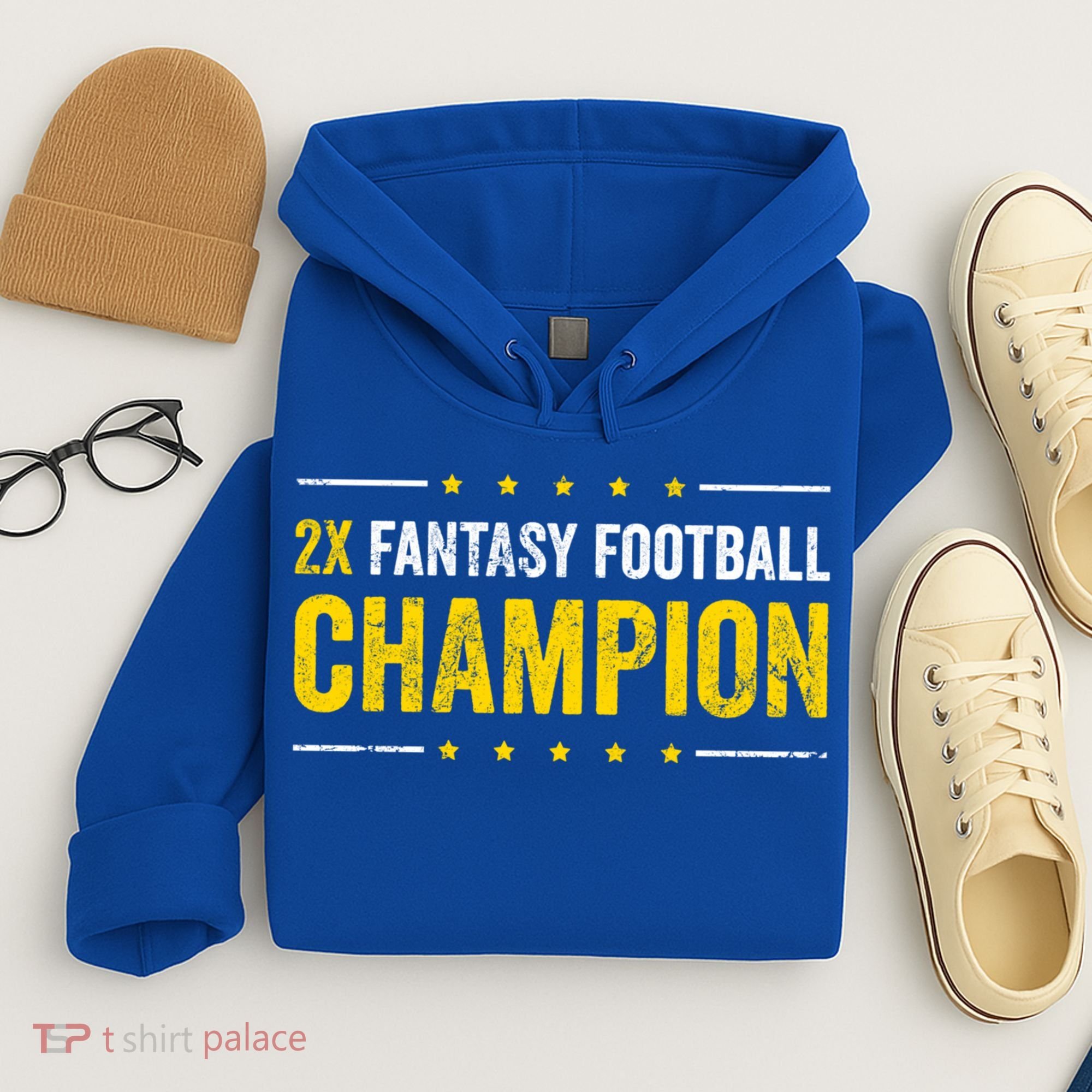 Fantasy Football 2 Time Winner Champ Champion Cool Gift Hoodie