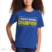 Fantasy Football 2 Time Winner Champ Champion Cool Gift Kids T-Shirt thumb 2