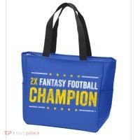 Fantasy Football 2 Time Winner Champ Champion Cool Gift Tote Bag thumb 3